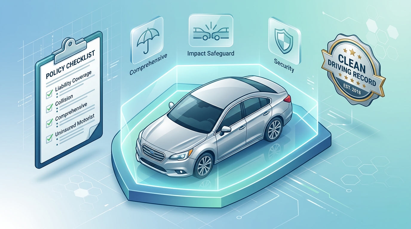 A silver car indicating comprehensive auto insurance coverage