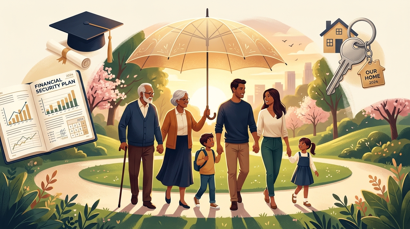 Life insurance policy documents and financial planning calculation tools